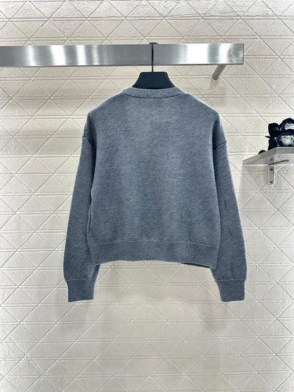 25fw new chain pocket knitted cardigan