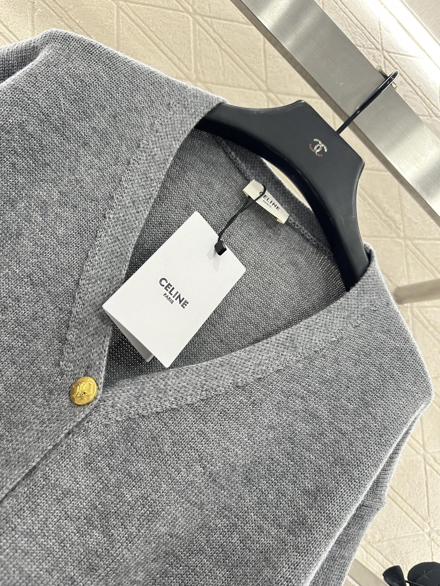 25fw new chain pocket knitted cardigan