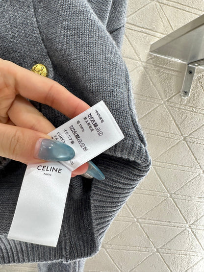 25fw new chain pocket knitted cardigan