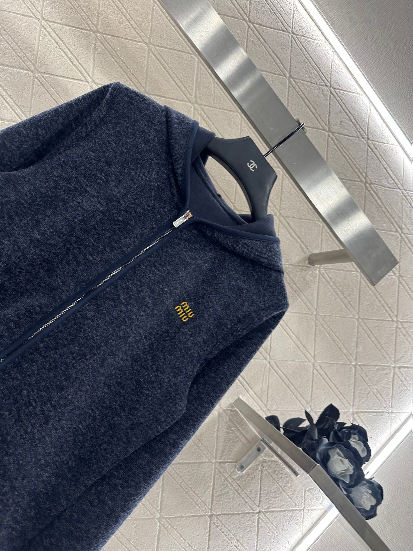 25fw new patchwork hooded jacket and trousers suit