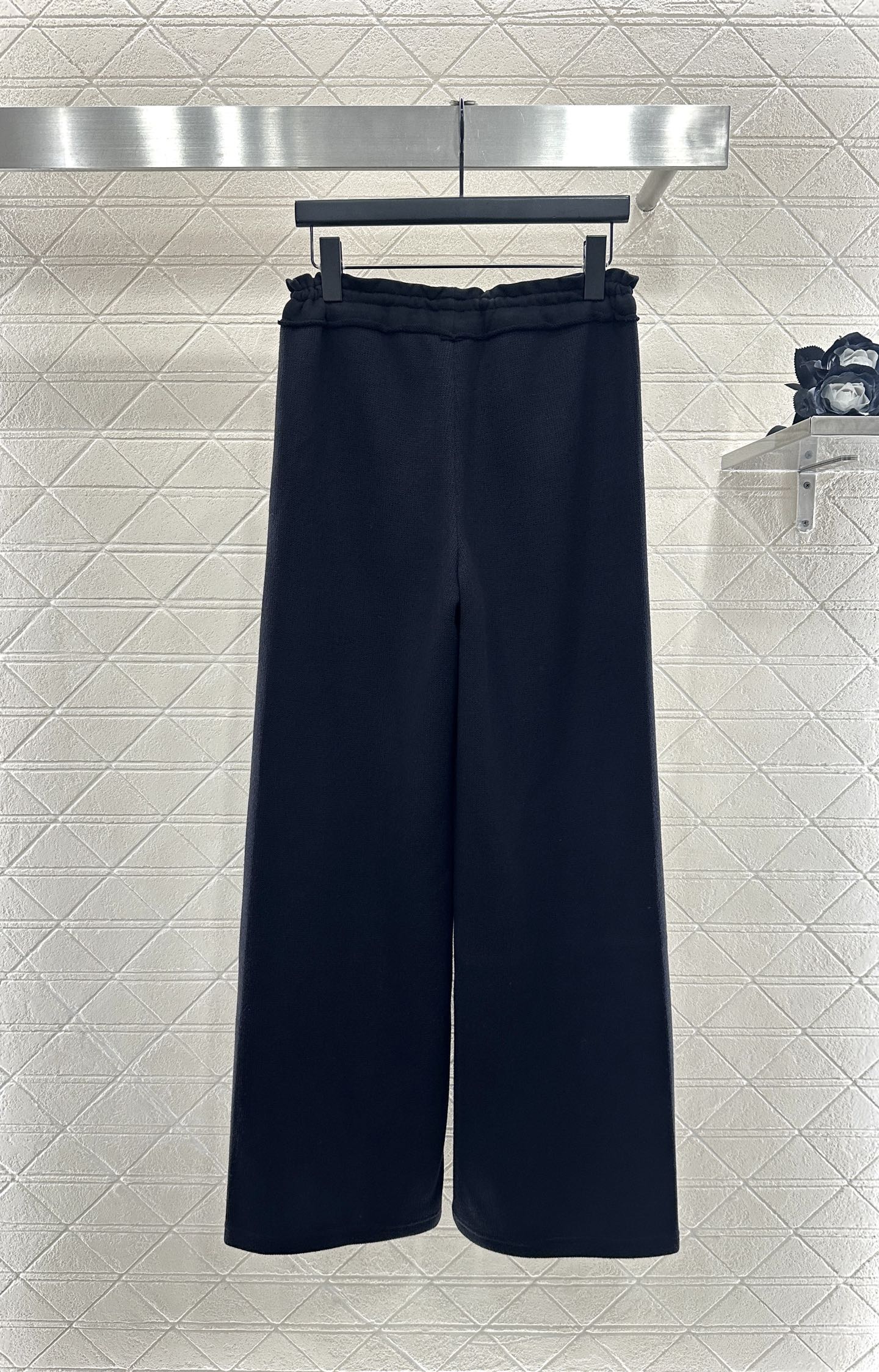 25fw new spliced drawstring wide-leg trousers
