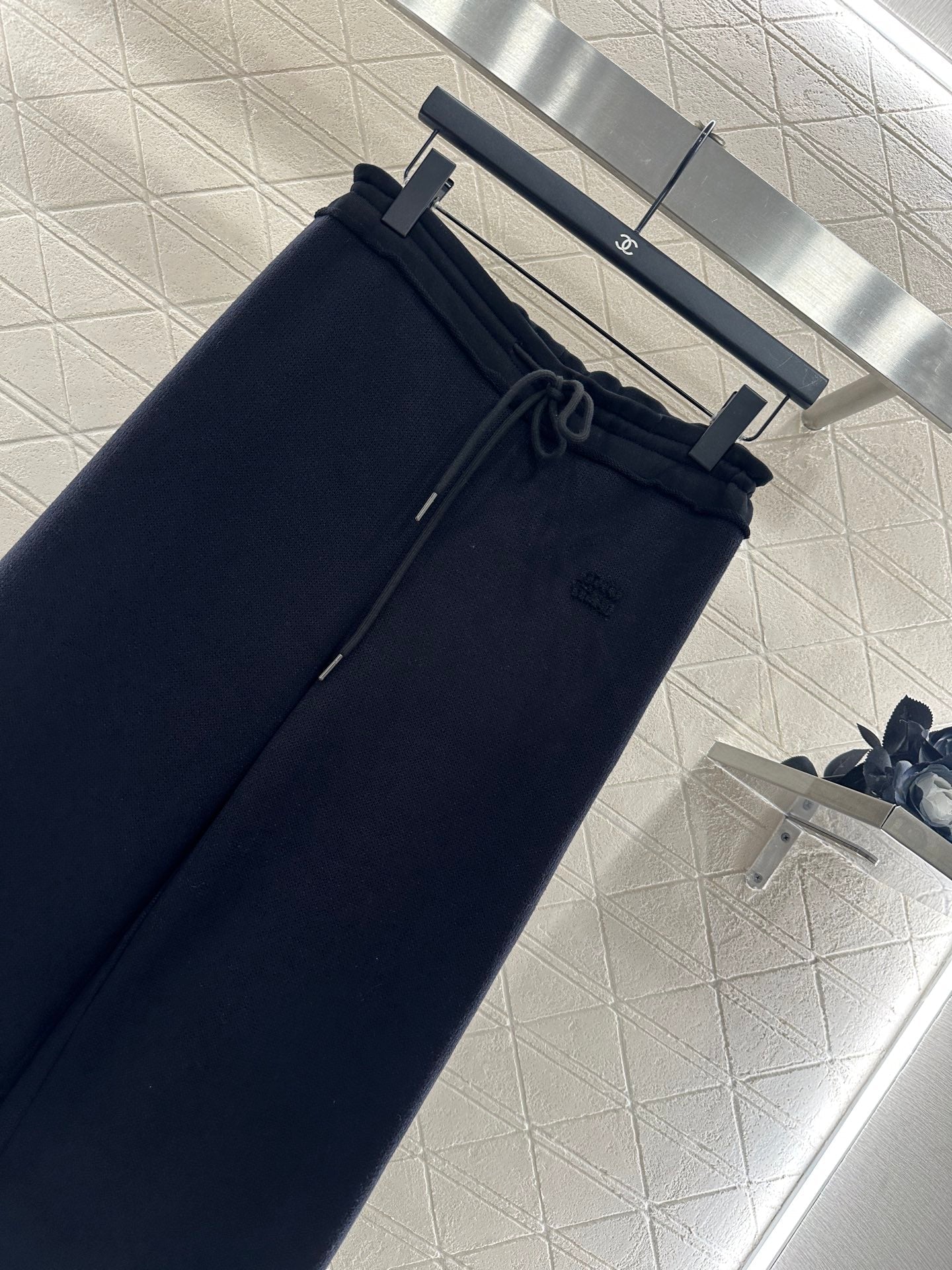 25fw new spliced drawstring wide-leg trousers