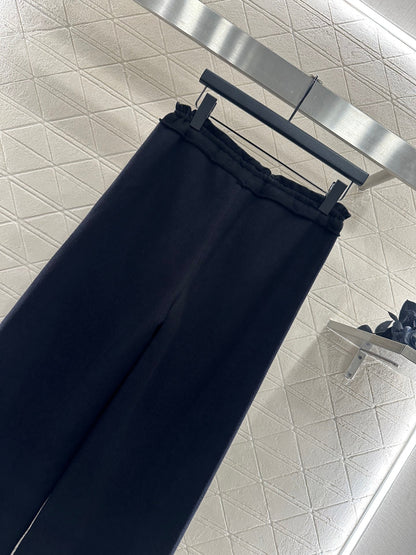 25fw new spliced drawstring wide-leg trousers