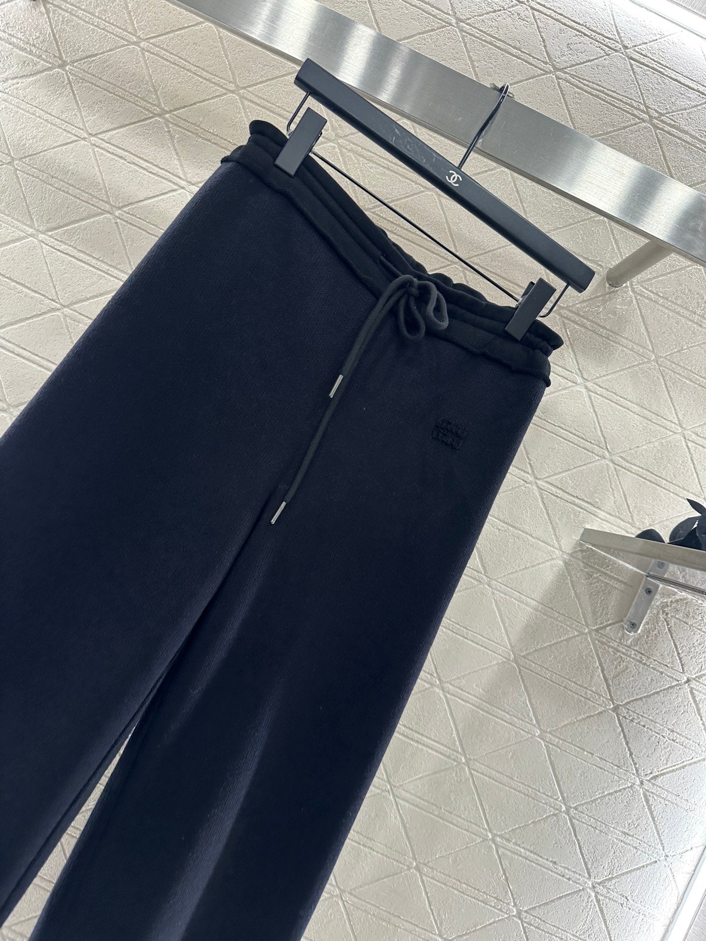 25fw new spliced drawstring wide-leg trousers