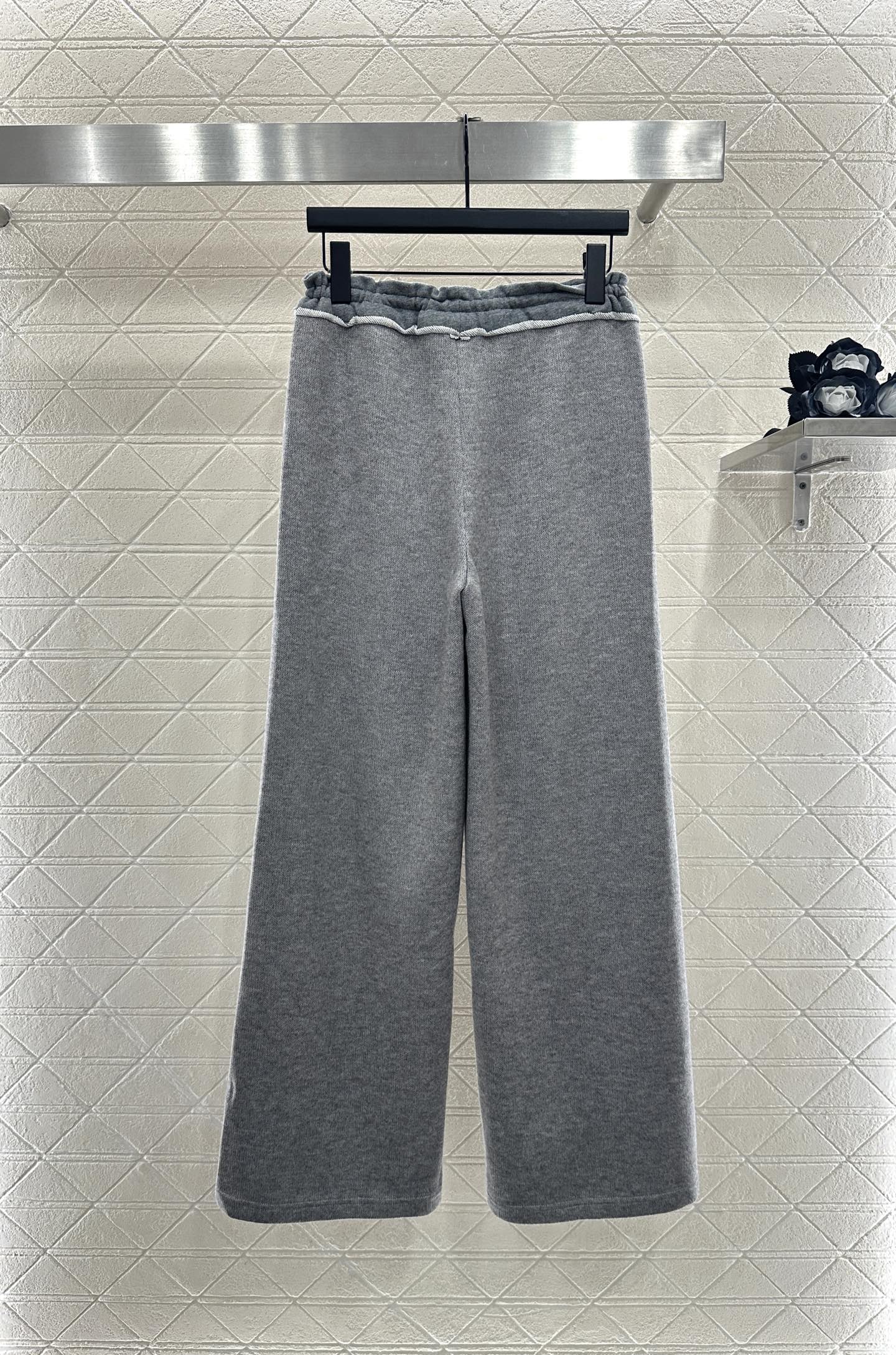 25fw new spliced drawstring wide-leg trousers