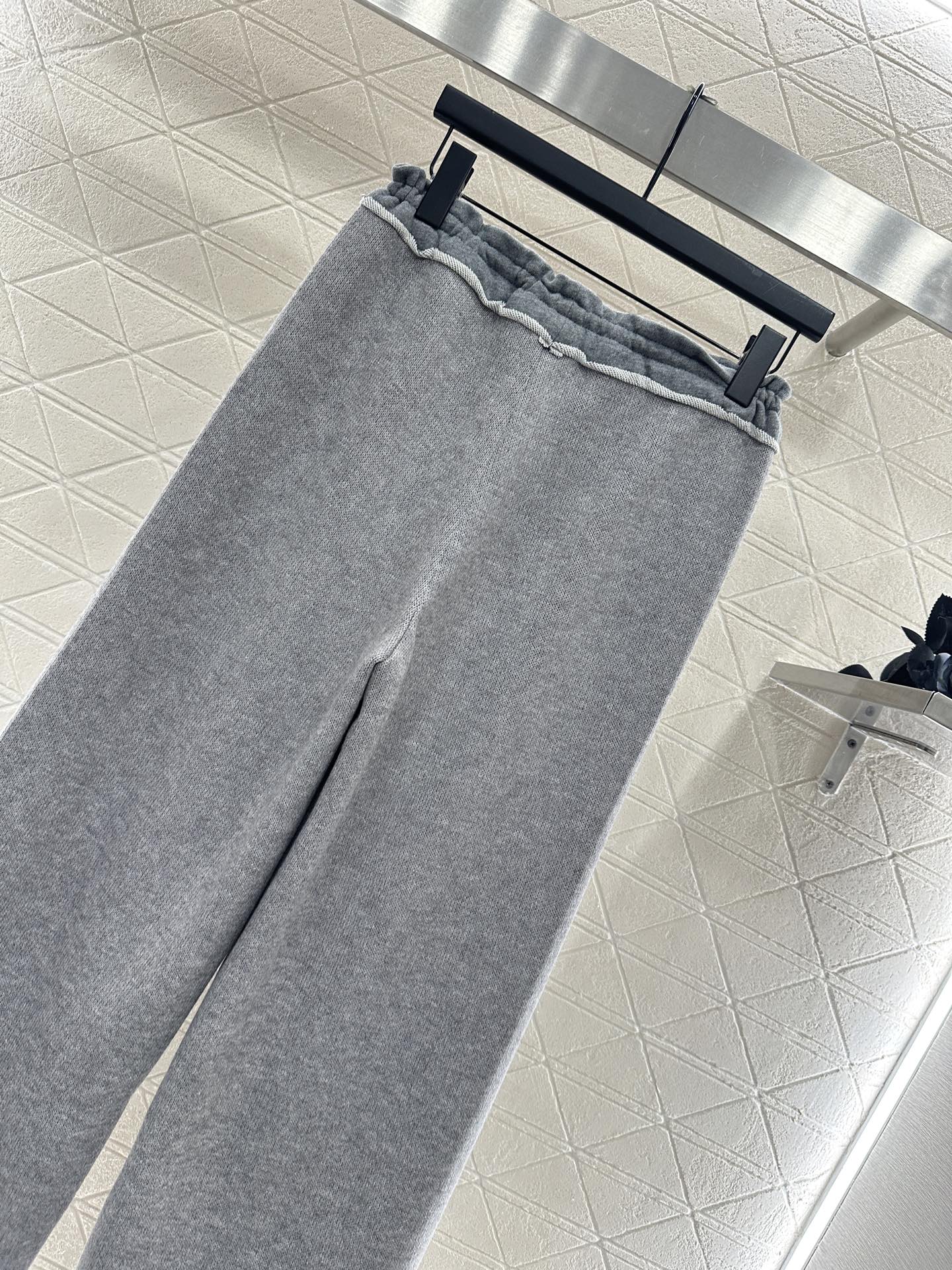 25fw new spliced drawstring wide-leg trousers