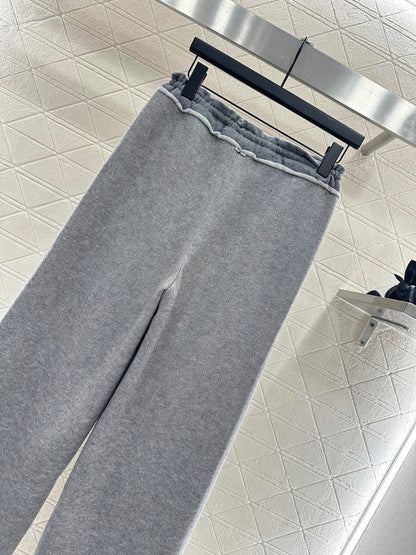 25fw new spliced drawstring wide-leg trousers