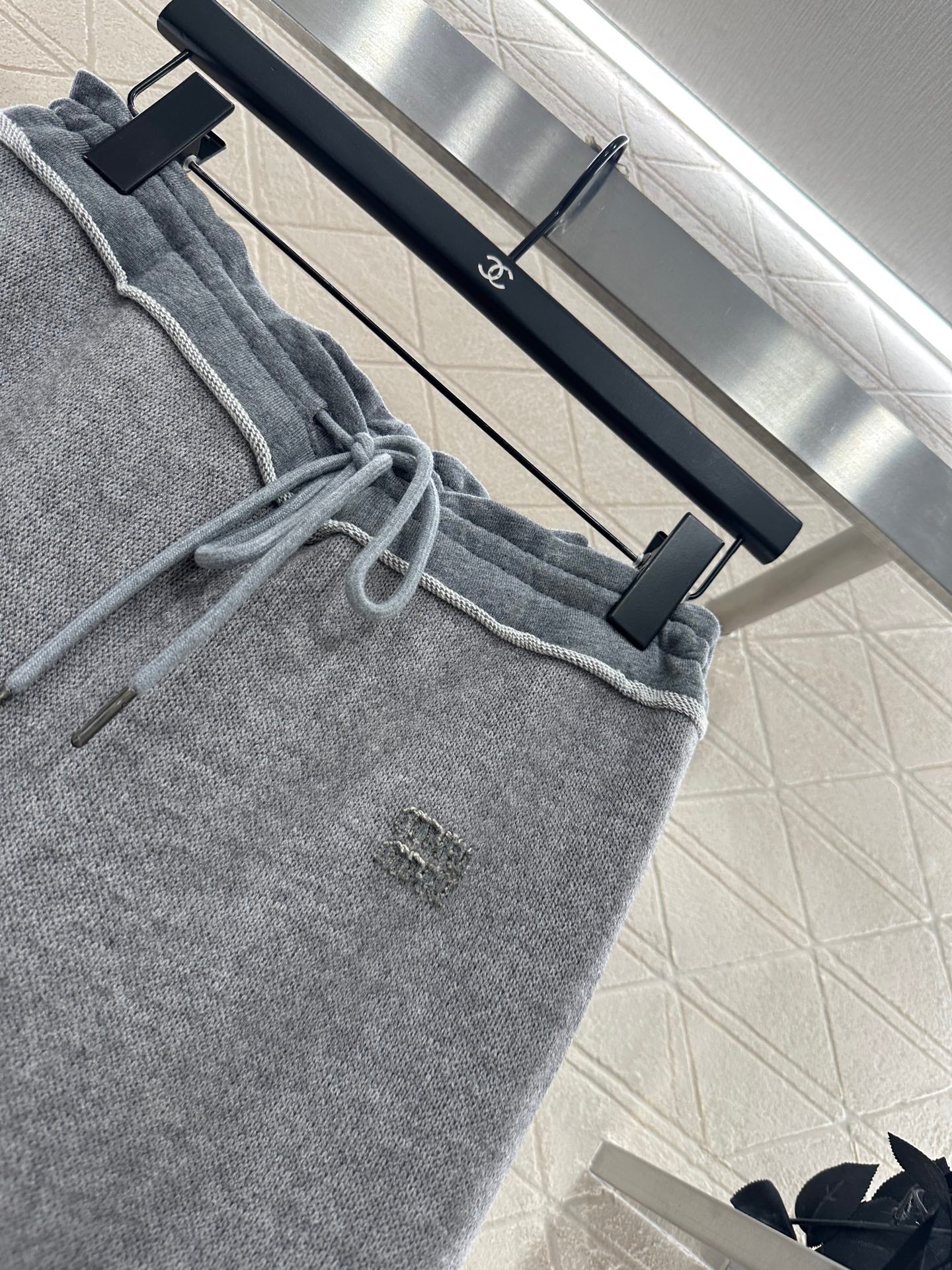 25fw new spliced drawstring wide-leg trousers