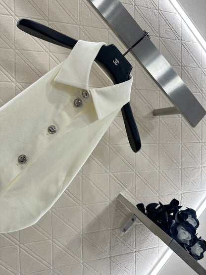 25fw new waist halter neck vest trousers suit