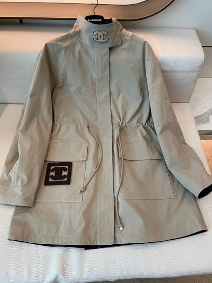 25fw new drawstring windbreaker jacket