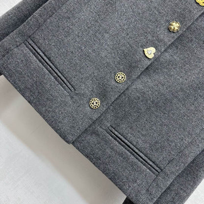 25fw new round neck dress wool jacket