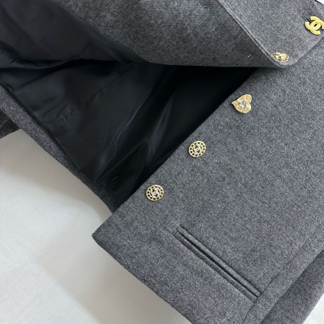 25fw new round neck dress wool jacket