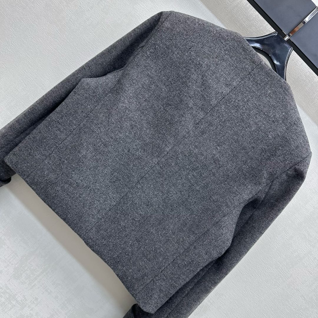 25fw new round neck dress wool jacket