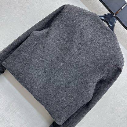 25fw new round neck dress wool jacket