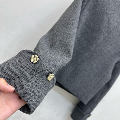 25fw new round neck dress wool jacket