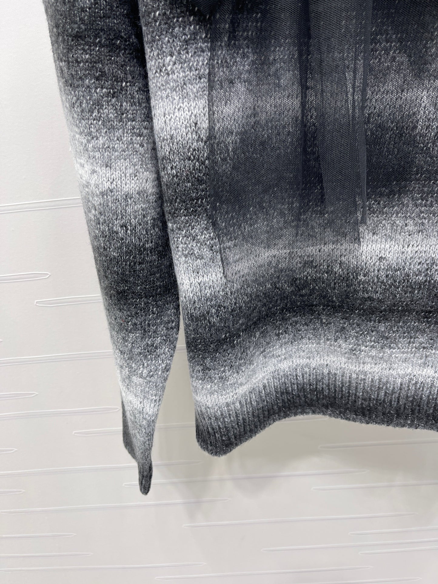 25fw new bow striped wool sweater