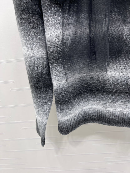 25fw new bow striped wool sweater