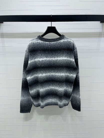 25fw new bow striped wool sweater
