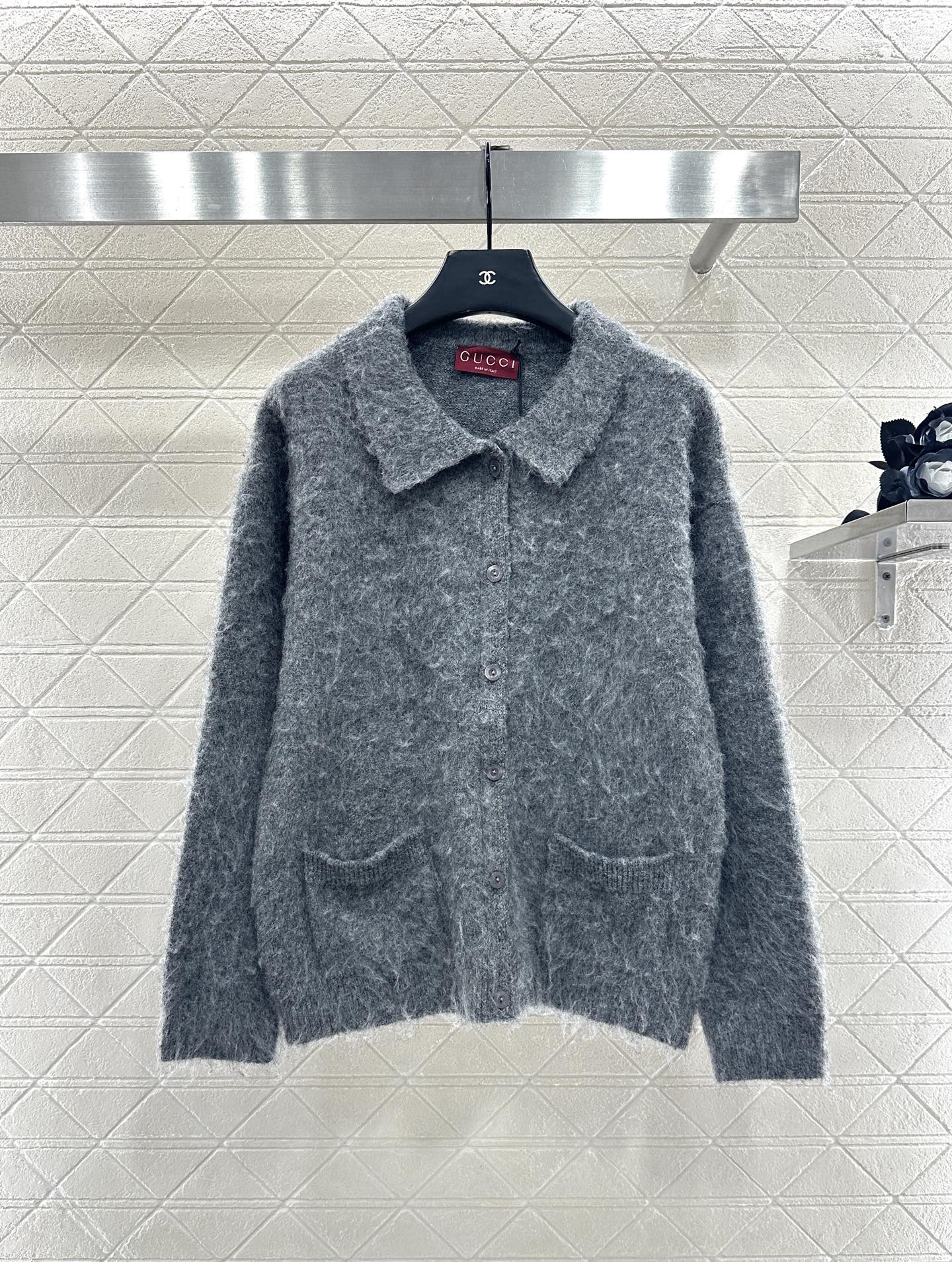 25fw new fleece knitted cardigan