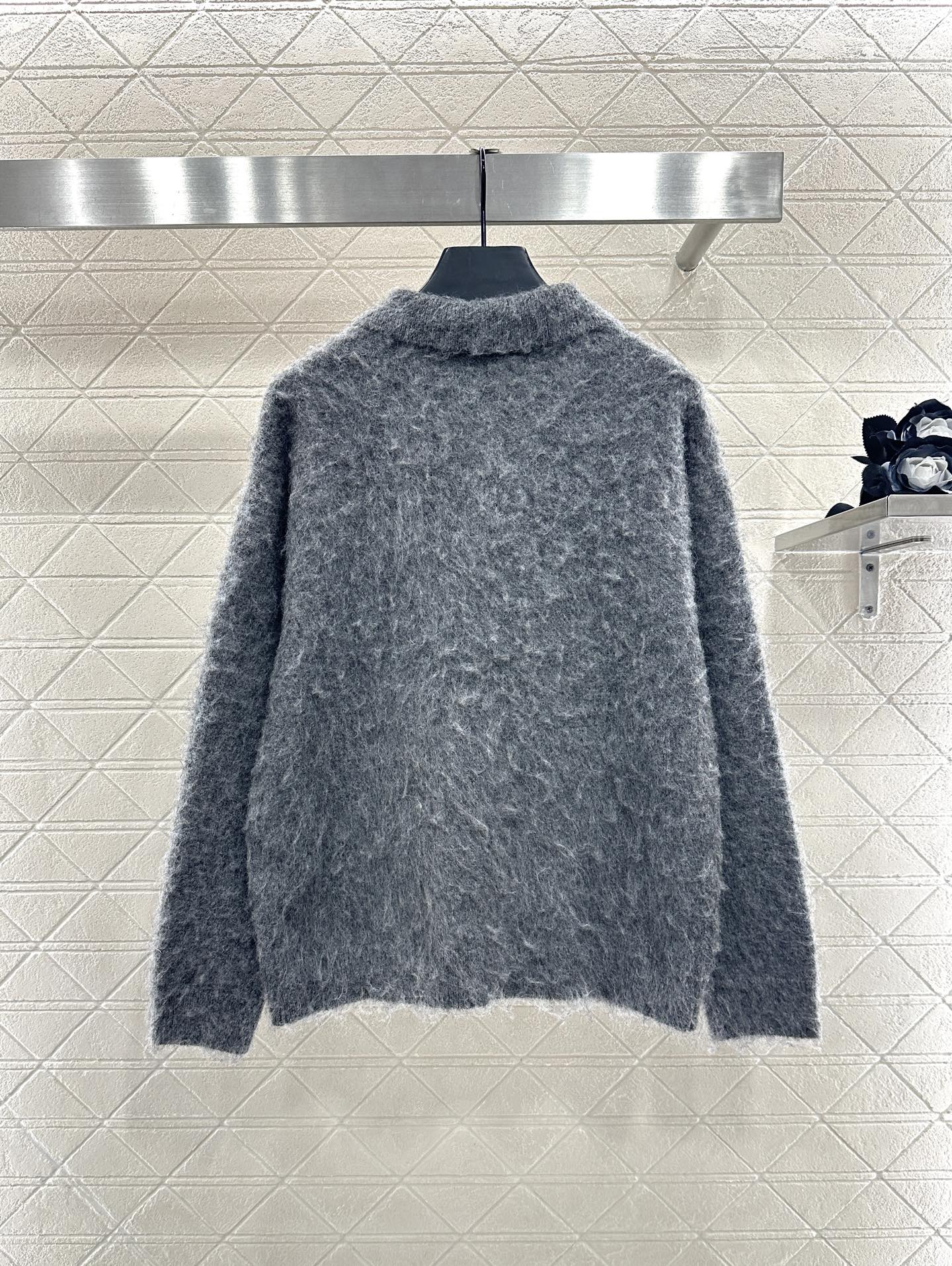 25fw new fleece knitted cardigan