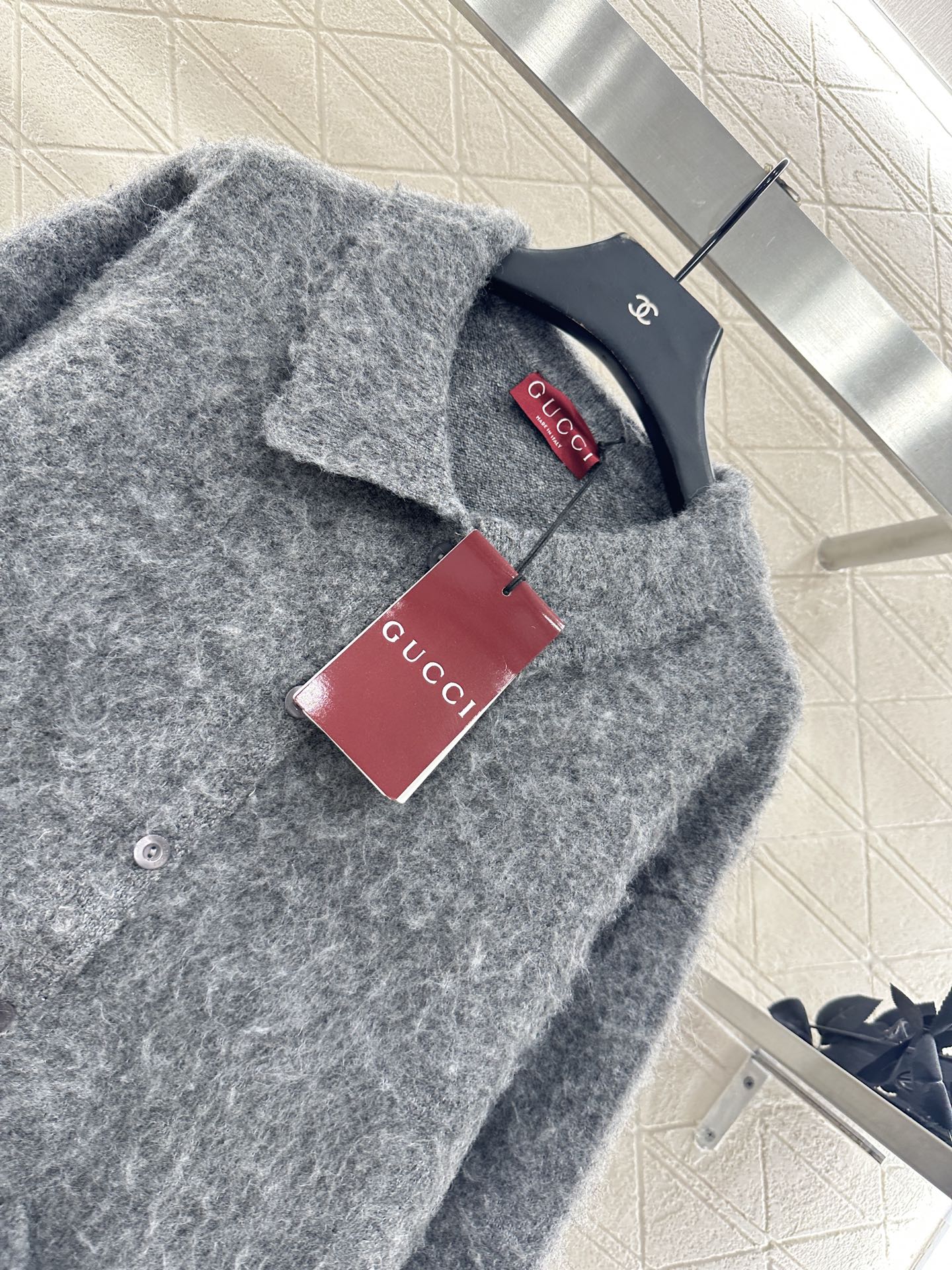 25fw new fleece knitted cardigan