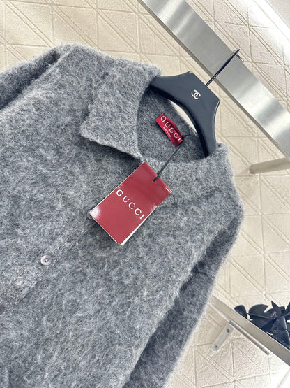 25fw new fleece knitted cardigan