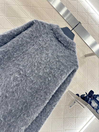 25fw new fleece knitted cardigan