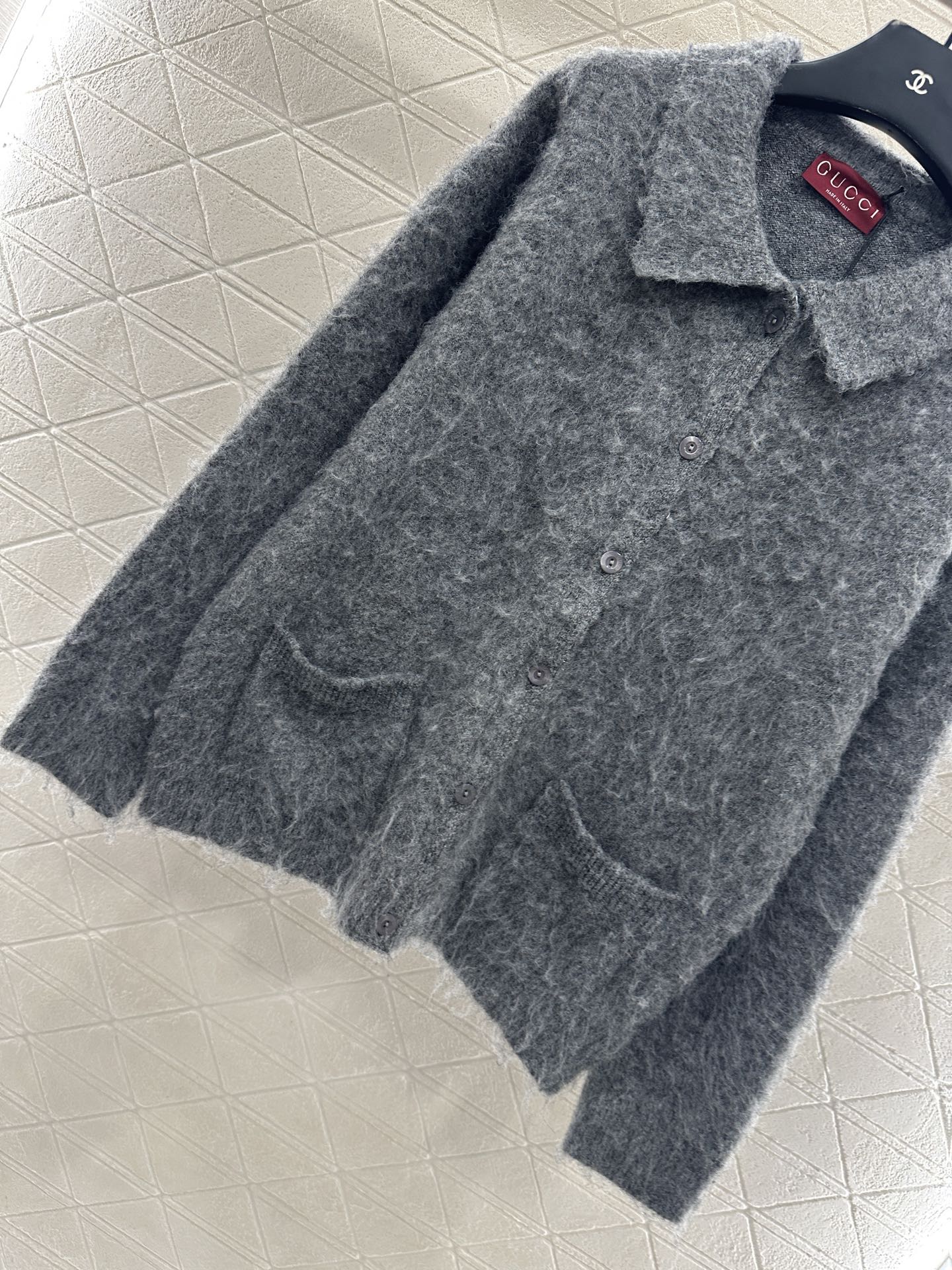 25fw new fleece knitted cardigan