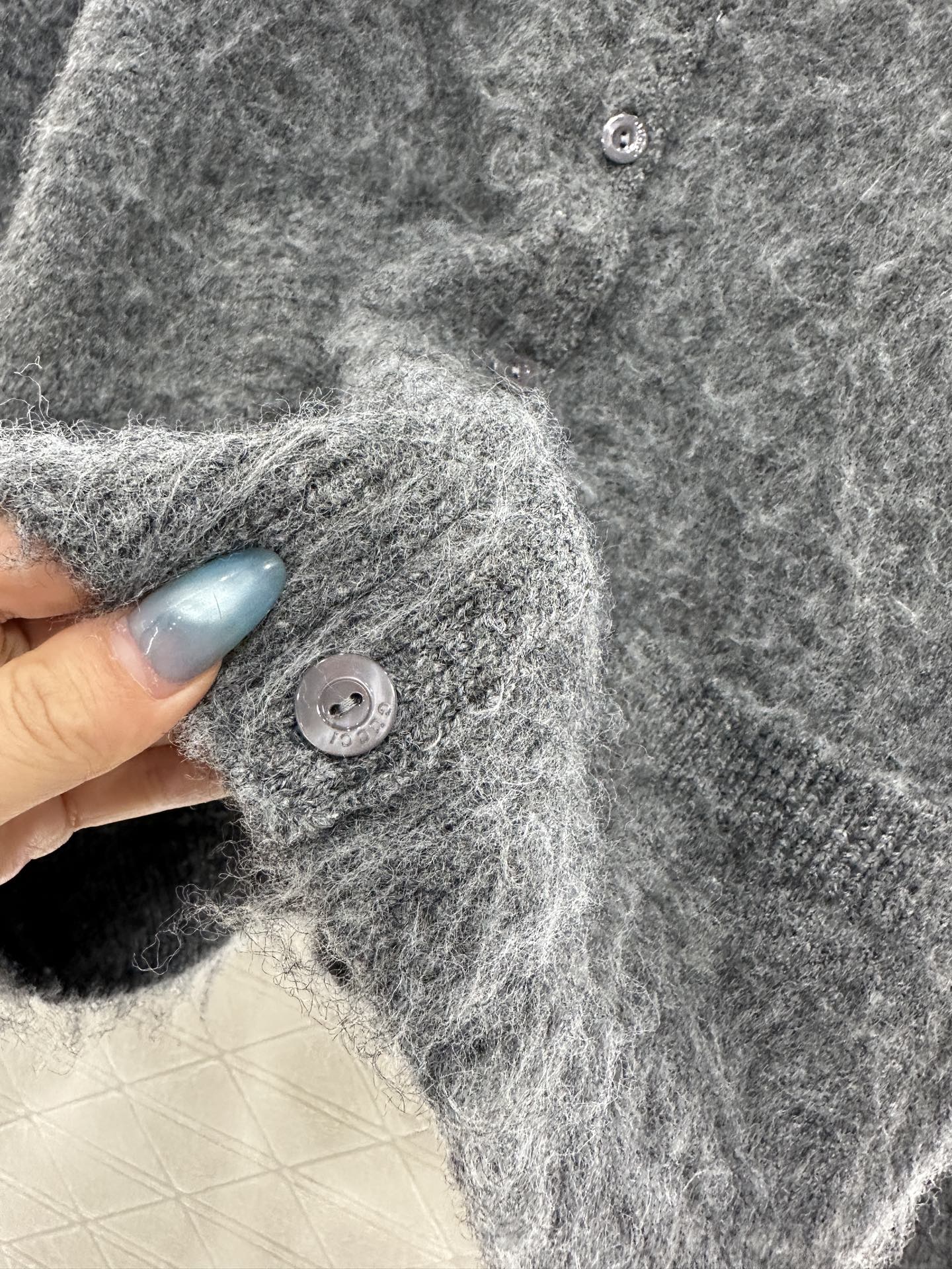 25fw new fleece knitted cardigan