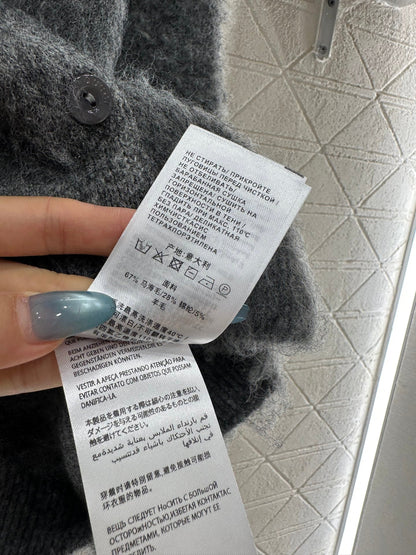 25fw new fleece knitted cardigan