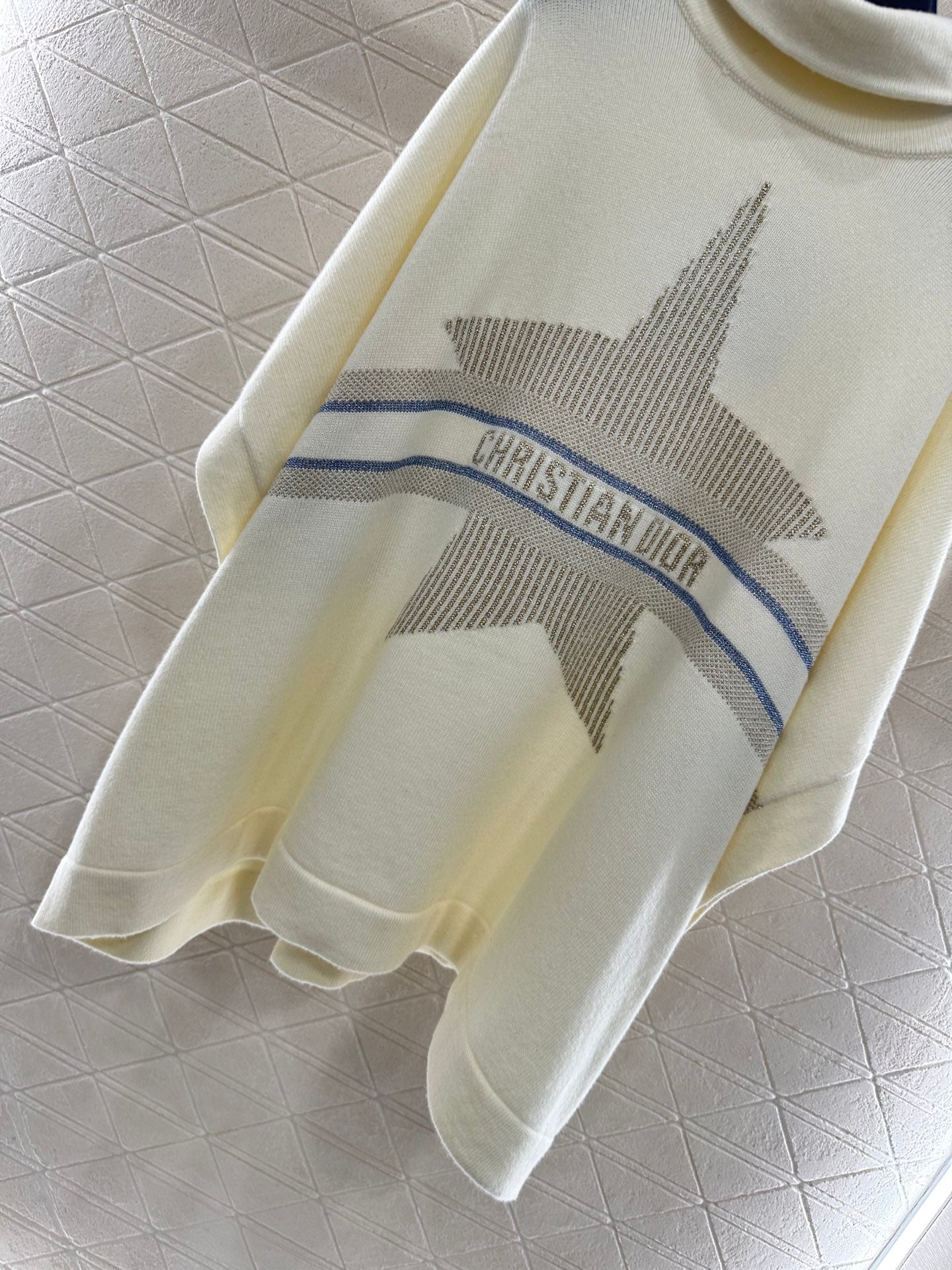 25fw new lapel high collar wool knitted cape