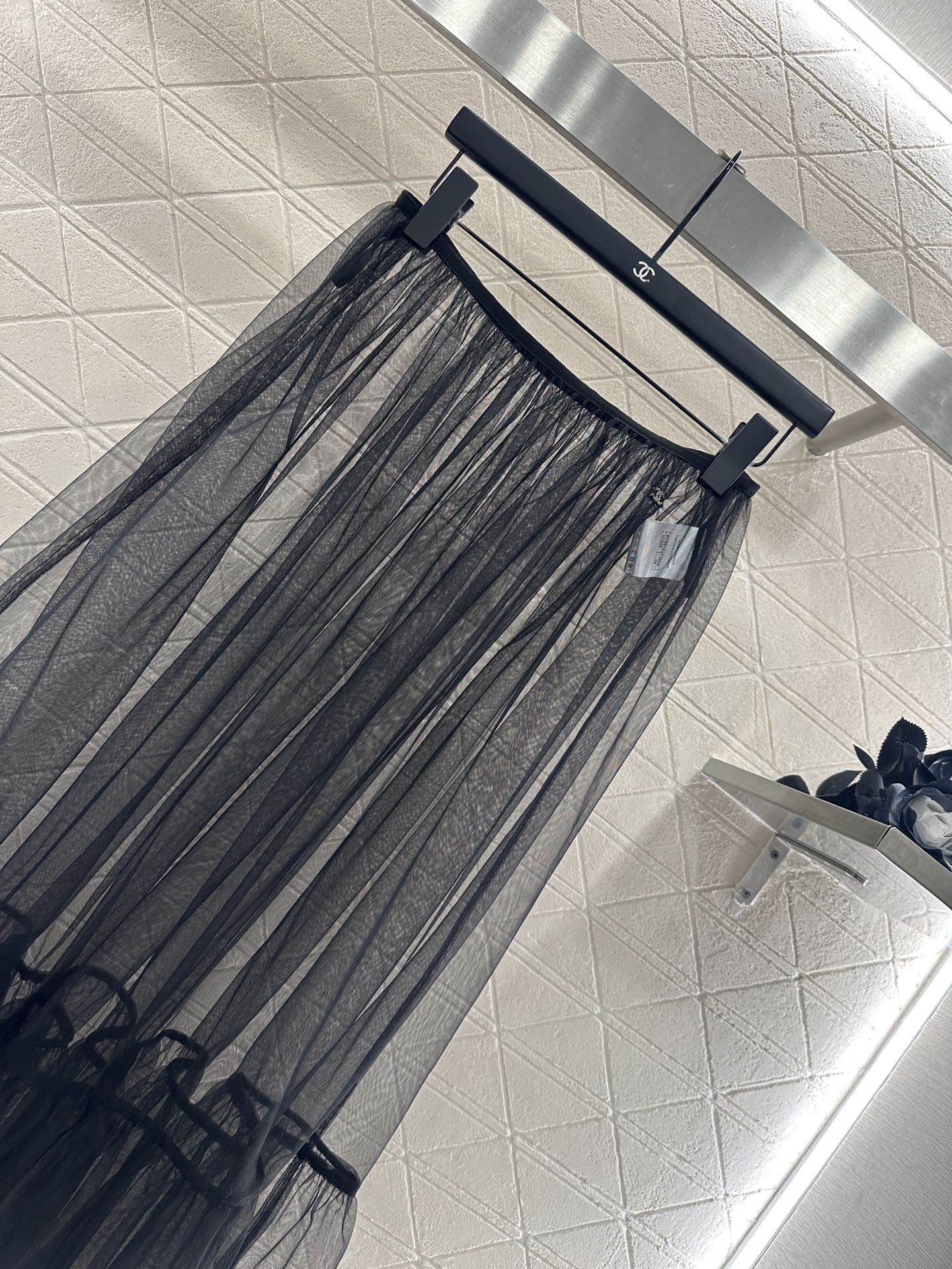 25fw new high waist transparent cake tulle skirt