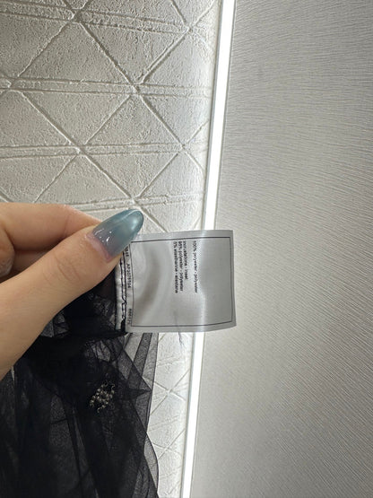 25fw new high waist transparent cake tulle skirt