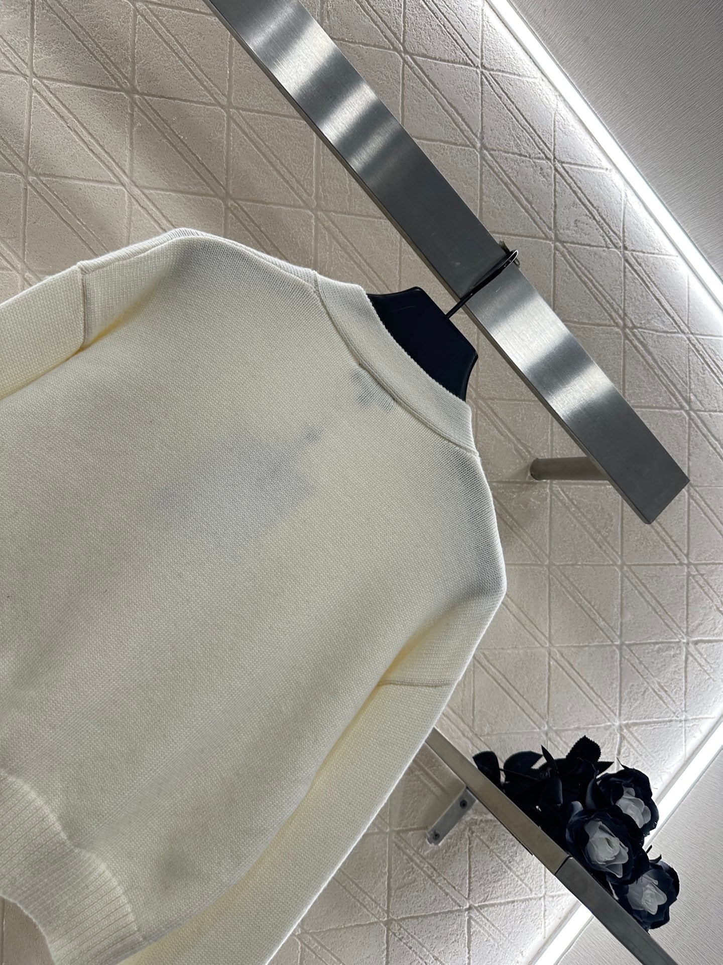 25fw new double C heart letter wool knitted cardigan