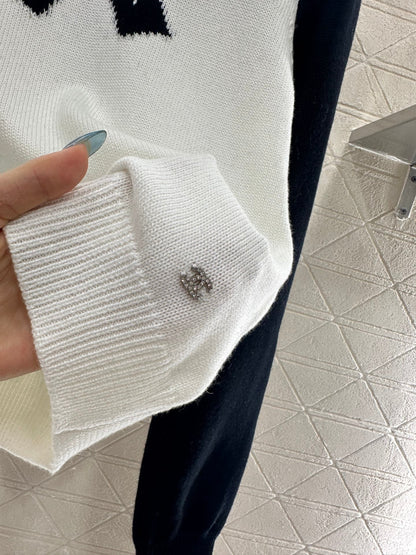 25fw new raglan bow wool knitted sweater