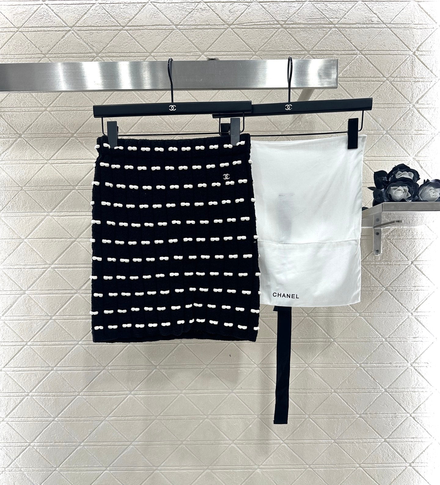 25fw new bow knitted skirt