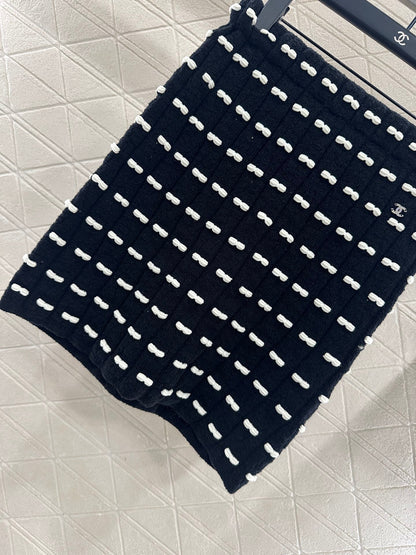 25fw new bow knitted skirt