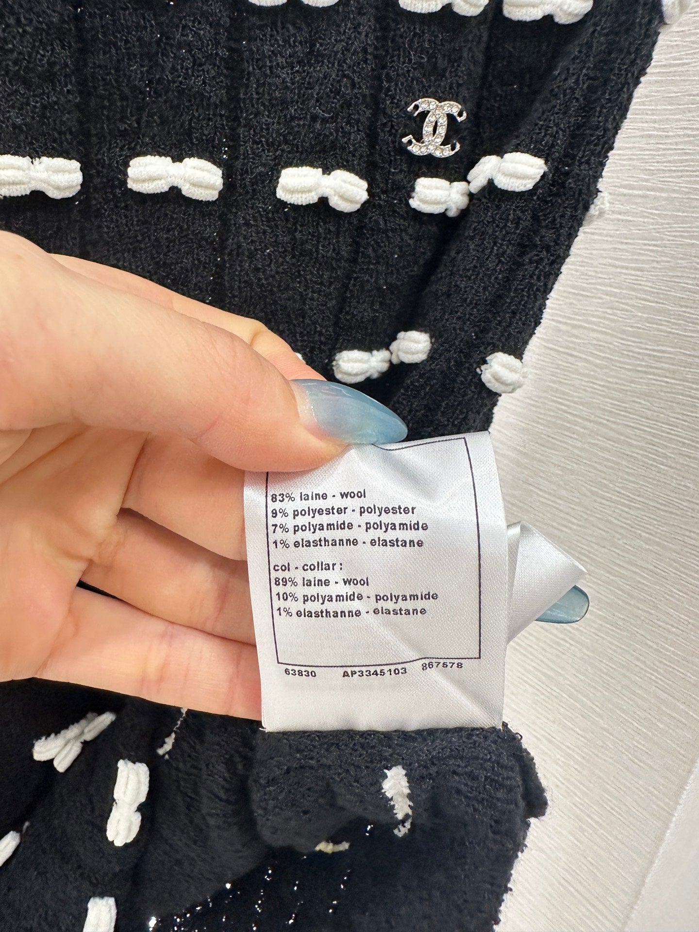 25fw new bow knitted skirt