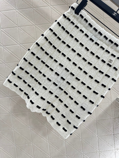 25fw new bow knitted skirt