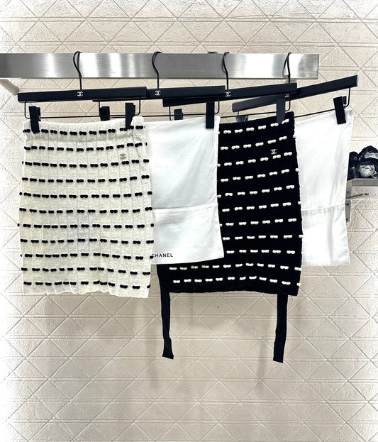 25fw new bow knitted skirt