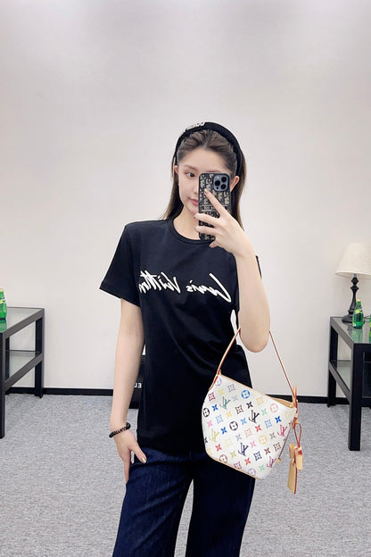 25fw new round neck printed T-shirt