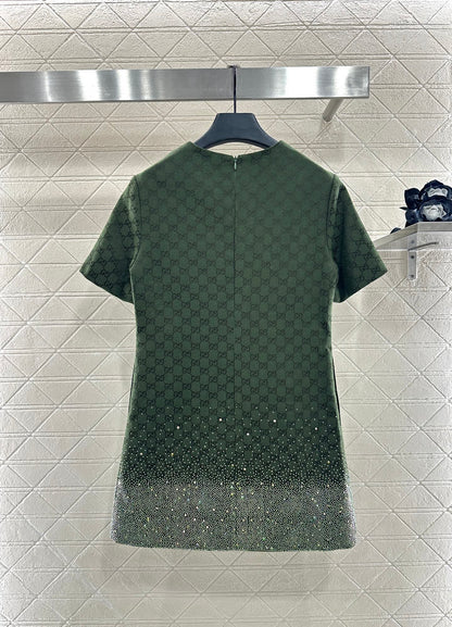 25fw new heavy hot diamond jacquard dress