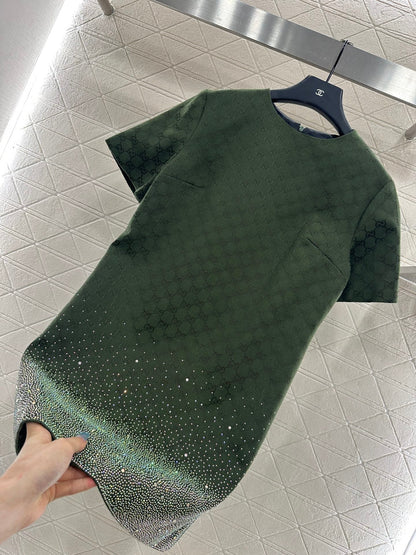 25fw new heavy hot diamond jacquard dress