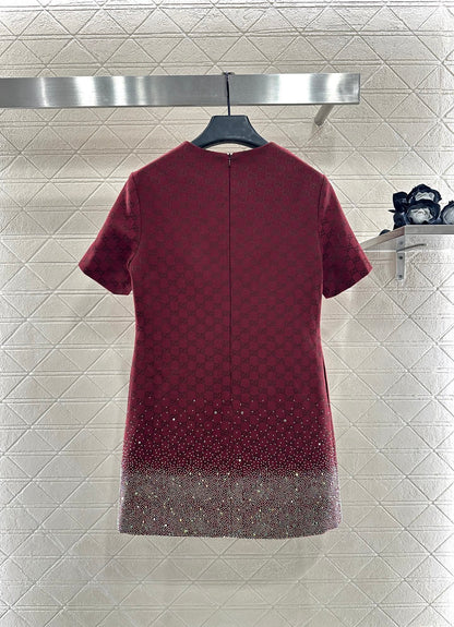 25fw new heavy hot diamond jacquard dress