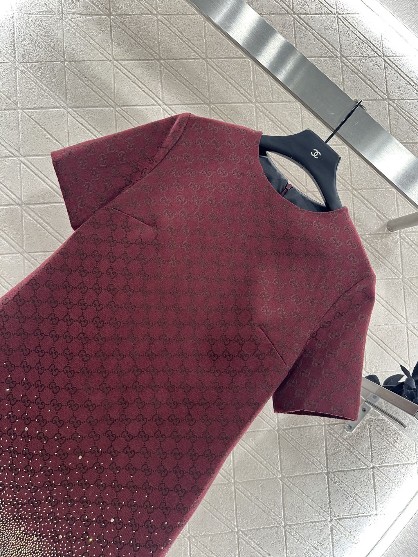 25fw new heavy hot diamond jacquard dress