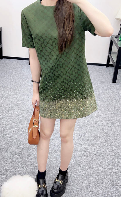 25fw new heavy hot diamond jacquard dress