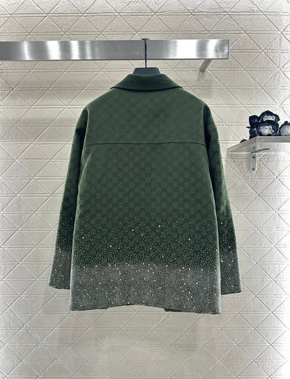 25fw new hot diamond cotton jacket and short skirt suit