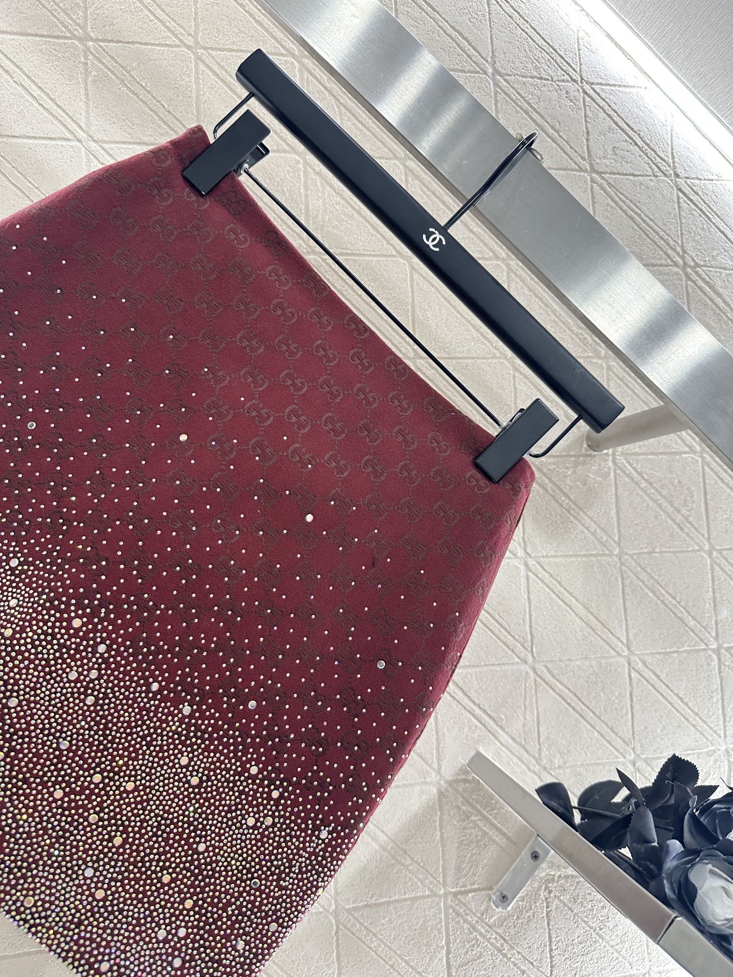 25fw new hot diamond cotton jacket and short skirt suit