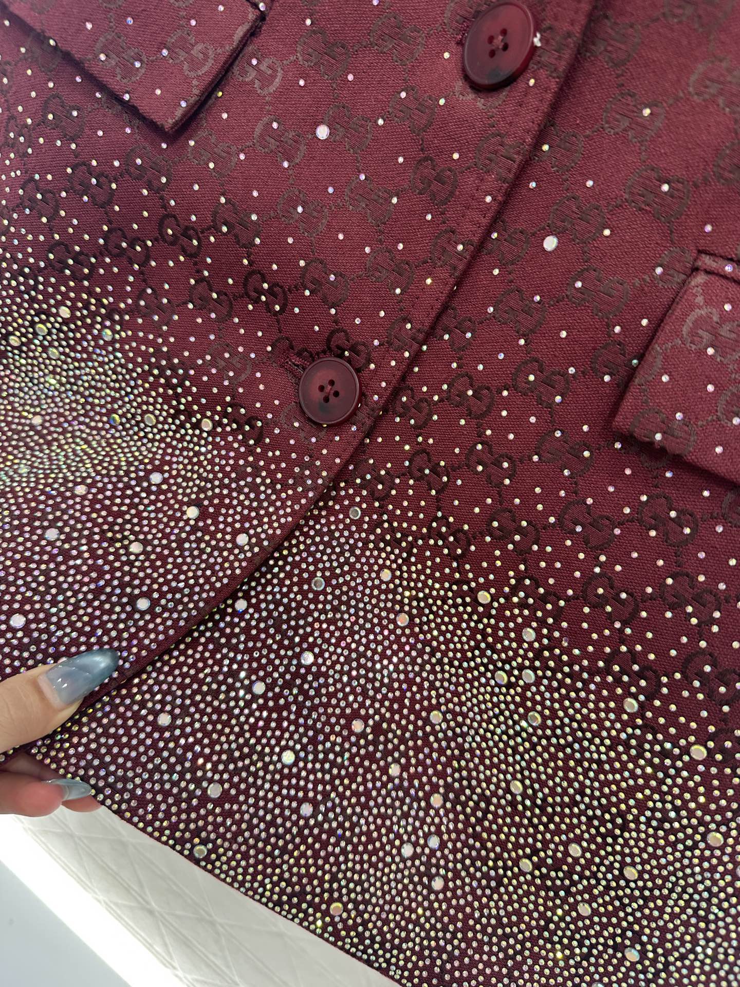 25fw new hot diamond cotton jacket and short skirt suit