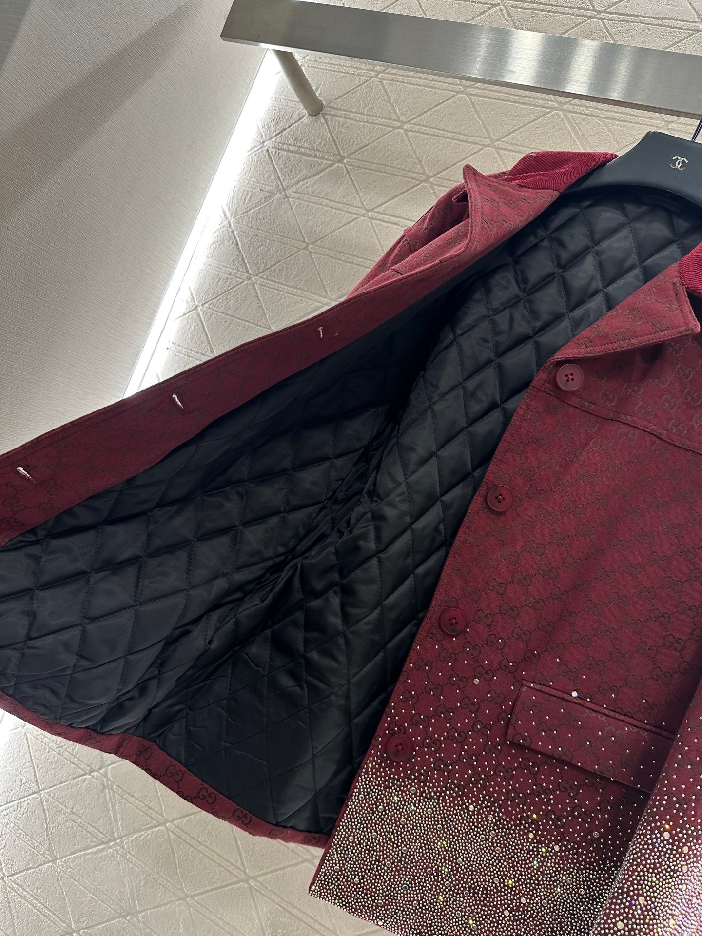 25fw new hot diamond cotton jacket and short skirt suit